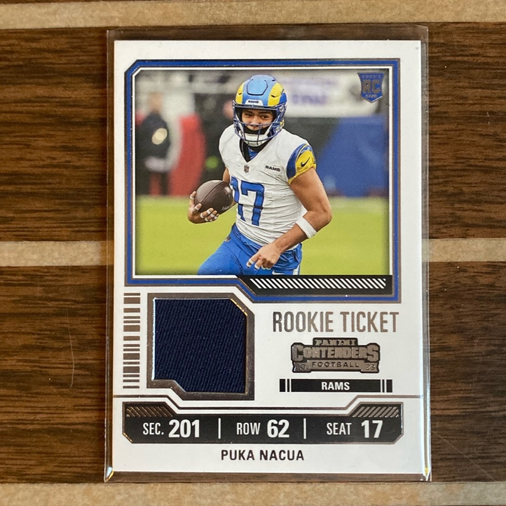 Panini Contenders Puka Nacua Jersey patch card